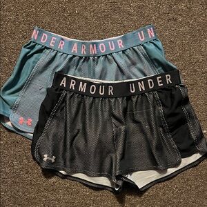 Under Armour Teal and Black Shorts Duo